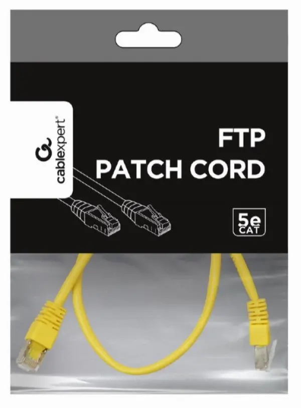 PP22-1M/Y Gembird Mrezni kabl FTP Cat5e Patch cord, 1m yellow