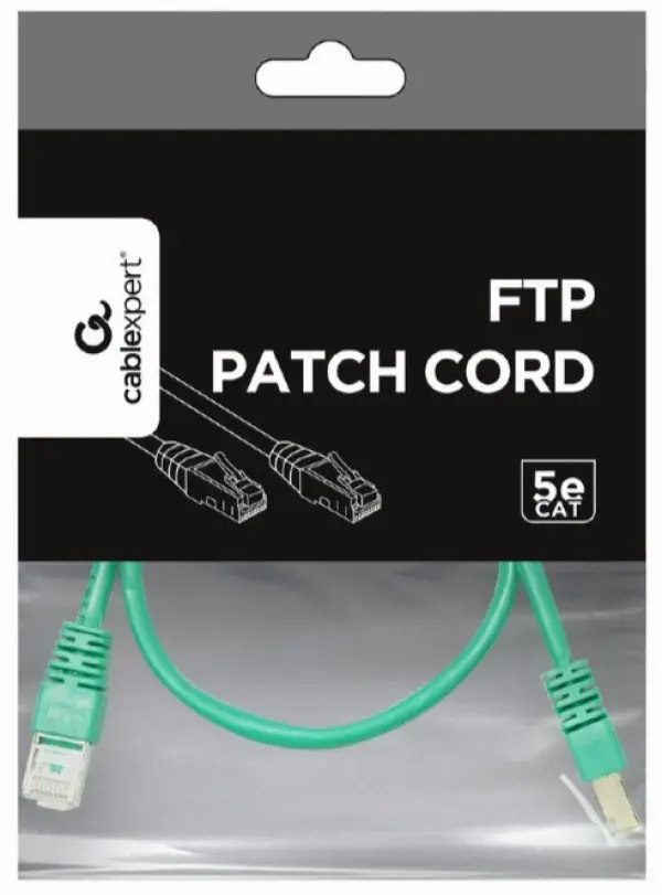 PP22-0.5M/G Gembird Mrezni kabl FTP Cat5e Patch cord, 0.5m green