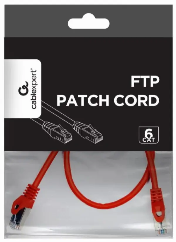 PP6-0.5M/R Gembird Mrezni kabl FTP Cat6, 0.5m, red