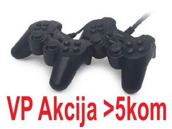 JPD-UDV2-01 ** Gembird USB 2.0 double analog vibration gamepad black (684)