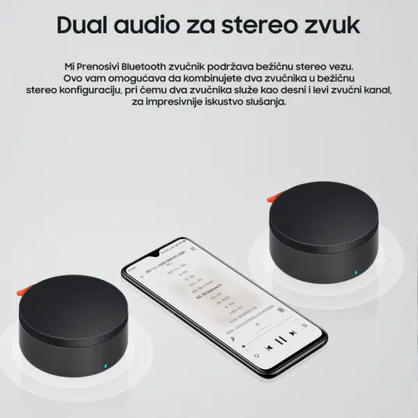 XIAOMI Mi Portable Bluetooth zvučnik sivi