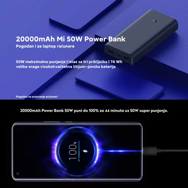 XIAOMI 20000mAh Mi 50W Power Bank