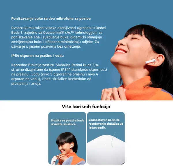 XIAOMI Redmi Buds 3 slusalice bele