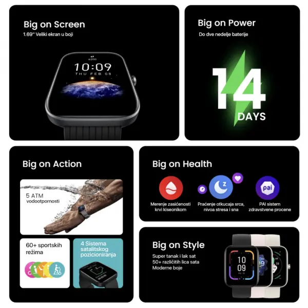 Pametni sat Amazfit Bip 3 ProCream' ( 'W2171OV3N' ) 