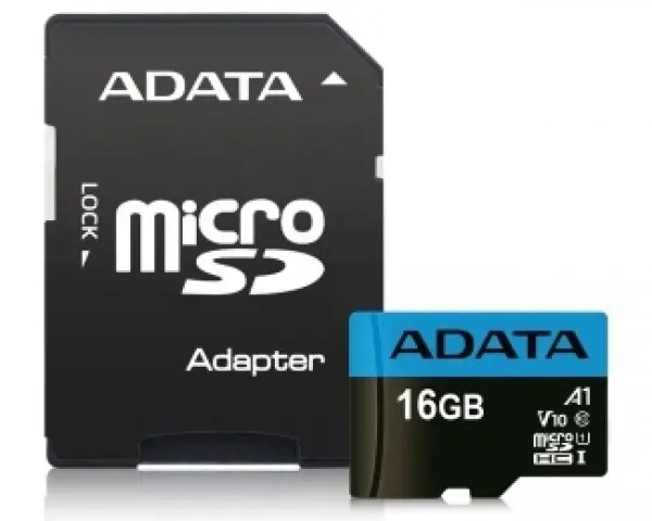 A-DATA UHS-I MicroSDHC 16GB class 10 + adapter AUSDH16GUICL10A1-RA1