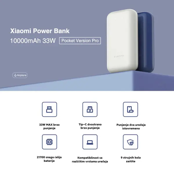 Xiaomi Mi 33W Power Bank 10000mAh - Pocket Edition Pro (Midnight Blue)