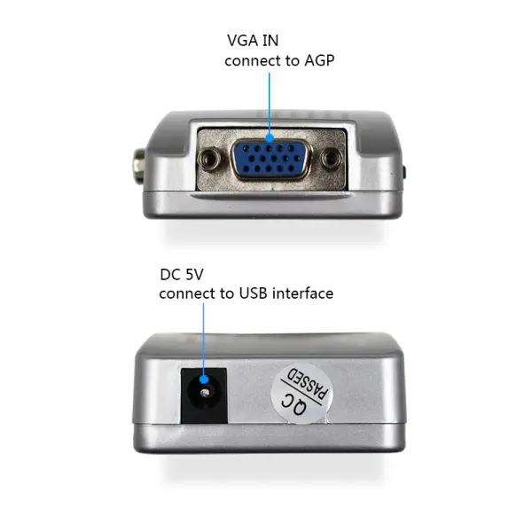 VGA to AV video Adapter+VGA kabl