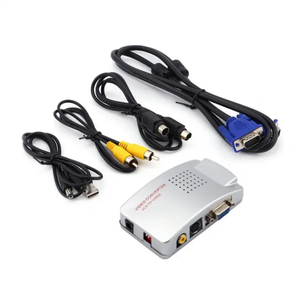 VGA to AV video Adapter+VGA kabl