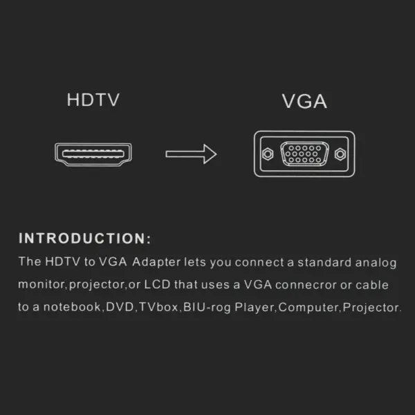 Adapter HDMI M na VGA Z beli JWD-HDMI7