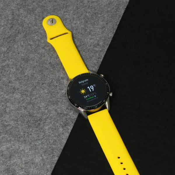 Narukvica plain za smart watch 22mm zuta