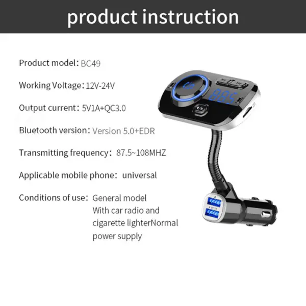 FM transmiter BC49AQ crni