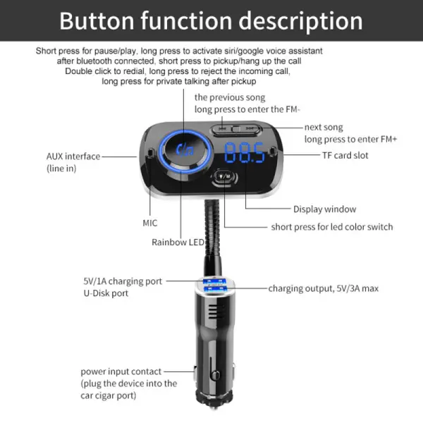 FM transmiter BC49AQ crni