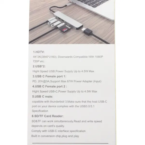 Docking station Type C JWD-7u1