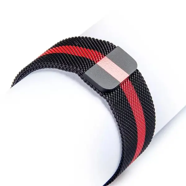 Narukvica intrigue za Apple watch 42mm crno crvena