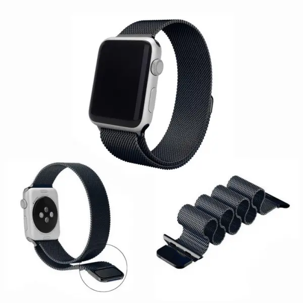 Narukvica metalik za Apple watch 42mm crna