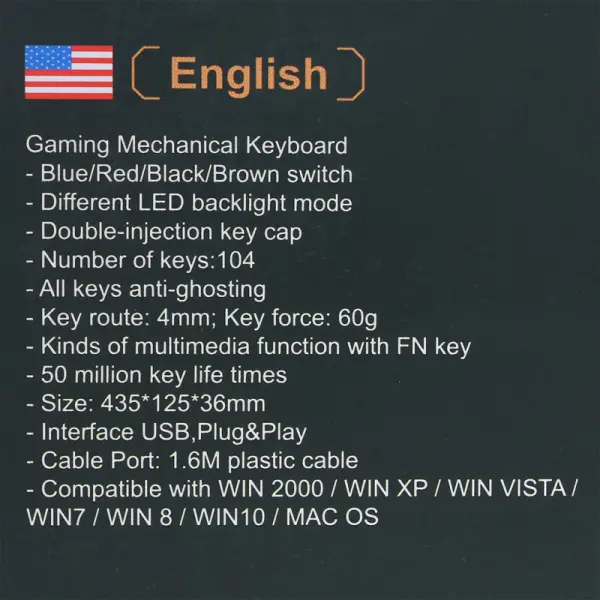 Tastatura Aula F2016-1 mehanicka retro crna