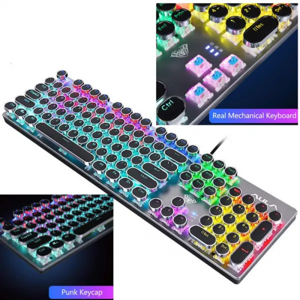 Tastatura Aula F2016-1 mehanicka retro crna