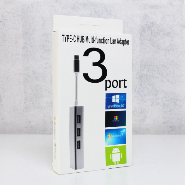 Adapter Type C na 3 USB 2.0 RJ45 JWD-TC18