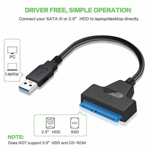Adapter USB 3.0 na SATA JWD-57