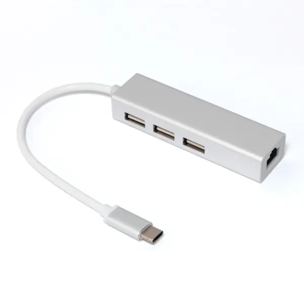 Adapter Type C na 3 USB 2.0 RJ45 JWD-TC18