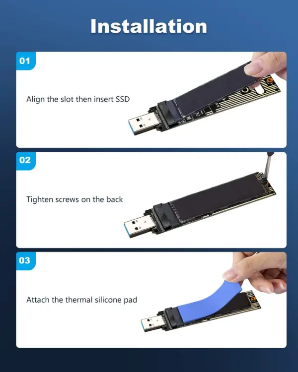 Adapter SSD NVMe na USB 3.0 (2)