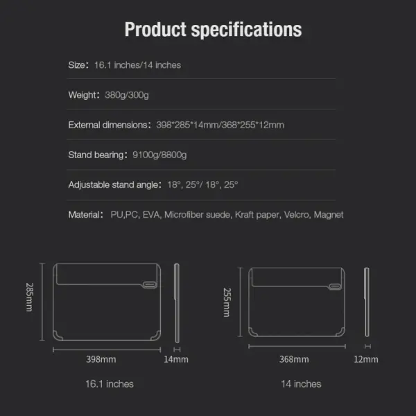Torba za laptop sleeve Nillkin horizontal 16.1\'' crno bela