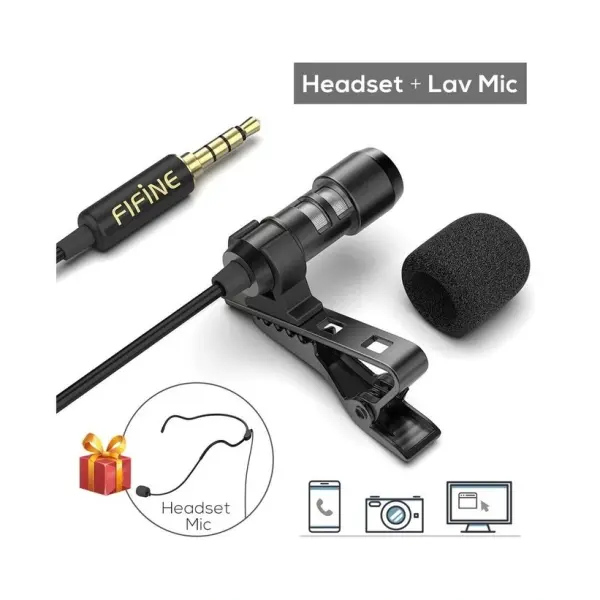 Konferencijski mikrofon Lavaliere Fifine C1 set za telefone i kamere