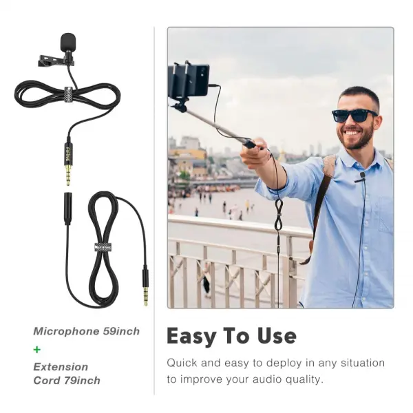 Konferencijski mikrofon Lavaliere Fifine C1 set za telefone i kamere