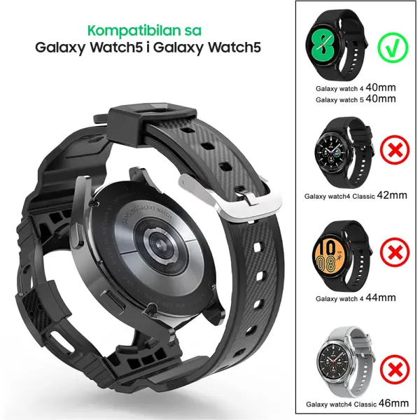 Narukvica protect za smart watch Samsung 4, 5 22mm crna