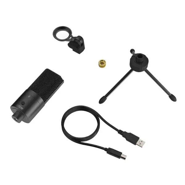 Studijski kondenzatorski mikrofon Fifine K650B metalni USB