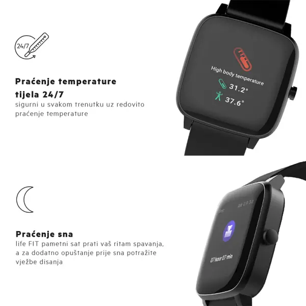 Vivax smart watch Life FIT crni