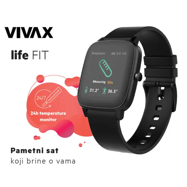 Vivax smart watch Life FIT crni
