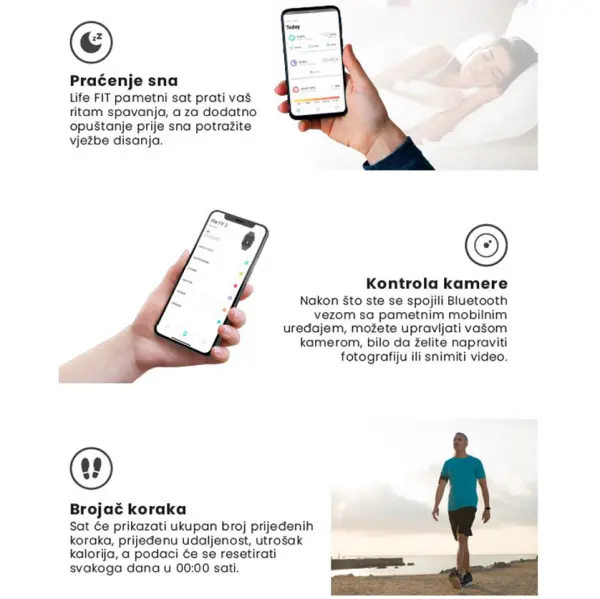 Vivax smart watch Life FIT 2 crni