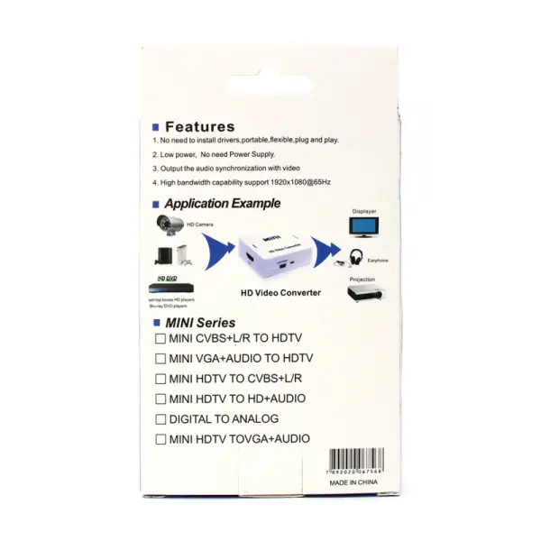 Adapter Box VGA na HDMI JWD-H2