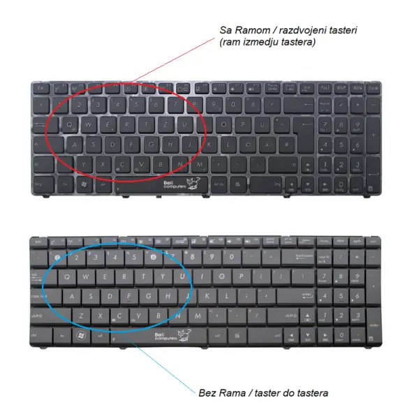 Tastatura za Laptop Asus X54 K53E K52 X55 spojeni tasteri