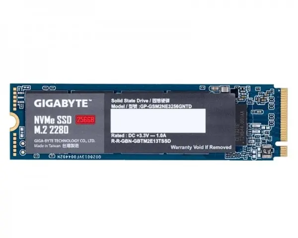 GIGABYTE 256GB M.2 PCIe Gen3 x4 NVMe SSD GP-GSM2NE3256GNTD