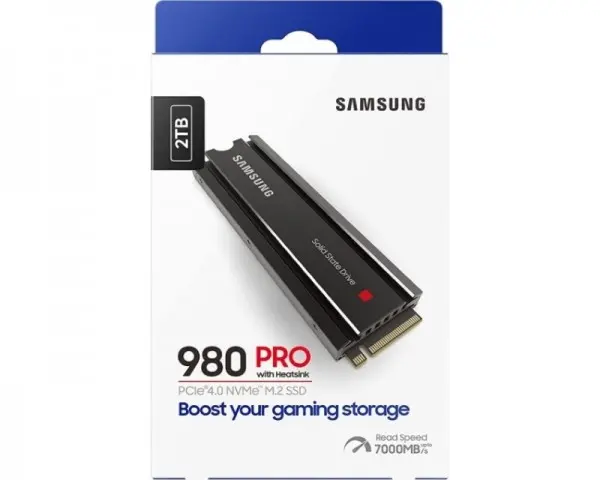 SAMSUNG 2TB M.2 NVMe MZ-V8P2T0CW 980 Pro Series Heatsink SSD