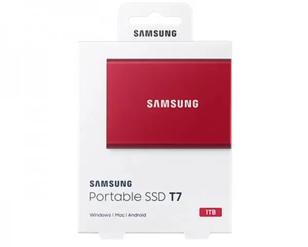 SAMSUNG Portable T7 1TB crveni eksterni SSD MU-PC1T0R