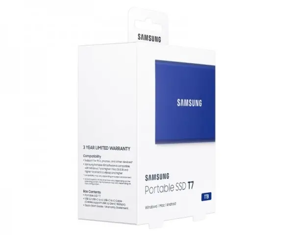 SAMSUNG Portable T7 1TB plavi eksterni SSD MU-PC1T0H