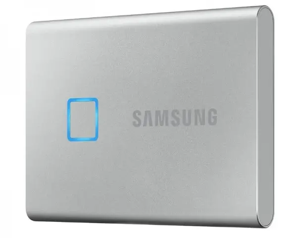 SAMSUNG Portable T7 Touch 1TB srebrni eksterni SSD MU-PC1T0S