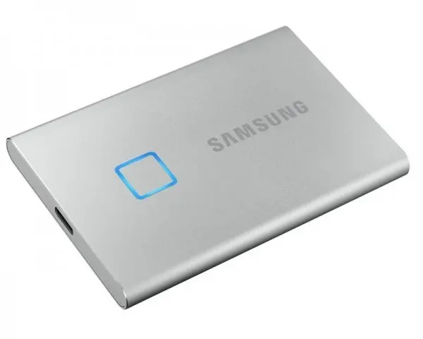 SAMSUNG Portable T7 Touch 1TB srebrni eksterni SSD MU-PC1T0S
