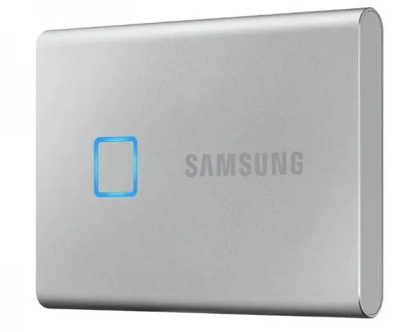 SAMSUNG Portable T7 Touch 2TB srebrni eksterni SSD MU-PC2T0SWW