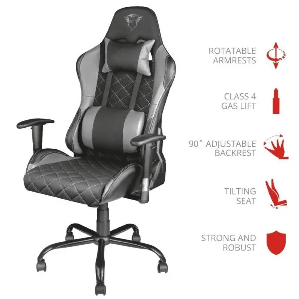 Trust GXT 707G RESTO GAMING CHAIR - Grey (22525)