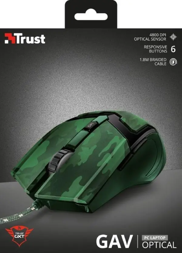 Trust GXT 101D GAV GAMING OPTICAL MOUSE - Jungle Camo (22793)