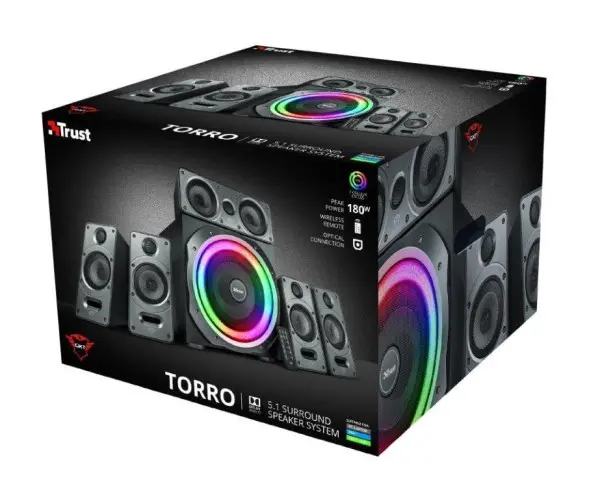 Trust GXT 698  TORRO RGB  5.1 SPEAKER SET 180W (23059)