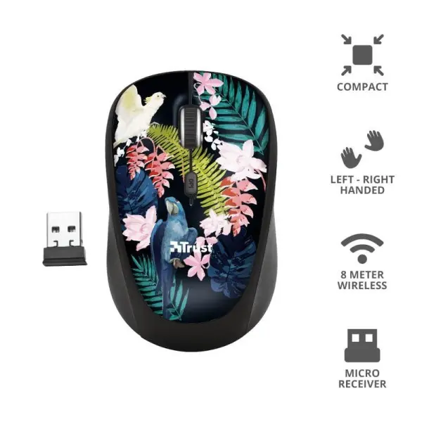 Trust YVI WIRELESS MOUSE - Parrot (23387)