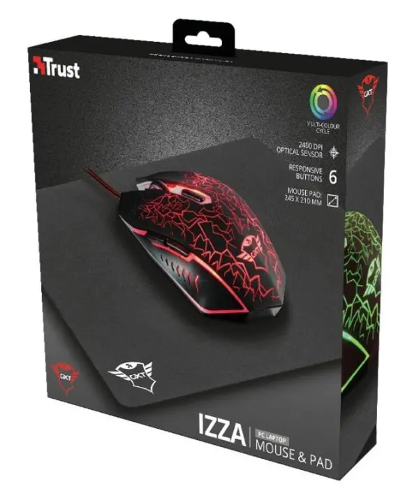 Miš+podloga TRUST GXT 783 žičnicrna' ( '22736' ) 
