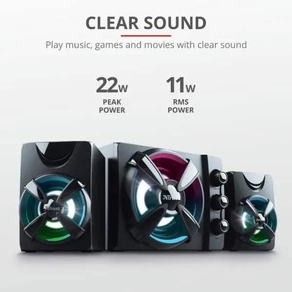 Trust ZIVA RGB 2.1 SPEAKER SET (23644)