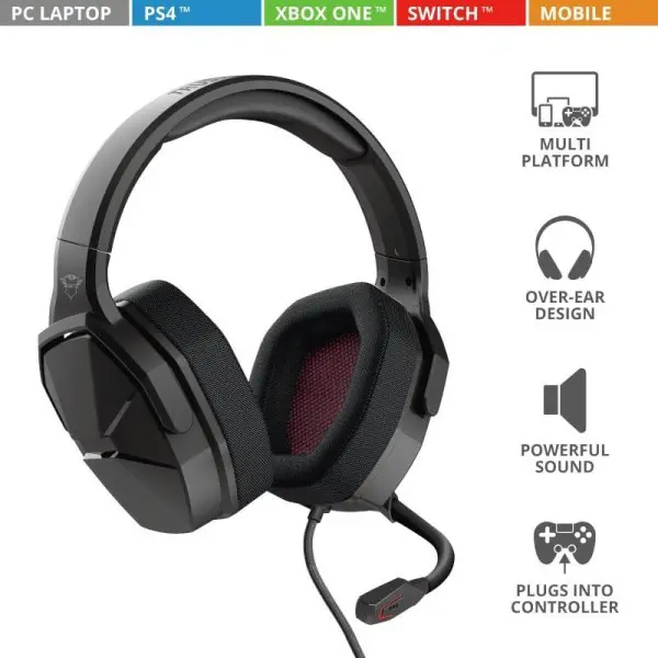 Slušalice TRUST GXT4371 Ward Multiplatform žične3,5mmgamingcrna' ( '23799' ) 