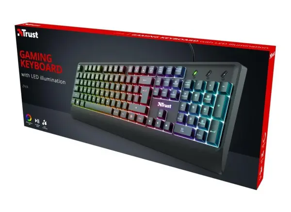 Tastatura TRUST Ziva žičnaLEDgamingcrna' ( '23697' ) 